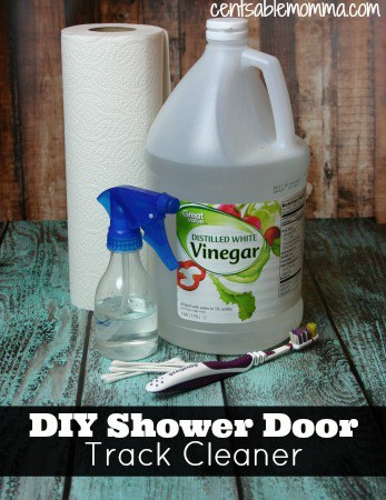 Do you have hard water stains and gunk on your shower door tracks? Easily clean them with this trick!