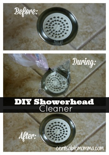 Find out how to easily clean hard water deposits off your shower head - no scrubbing needed!