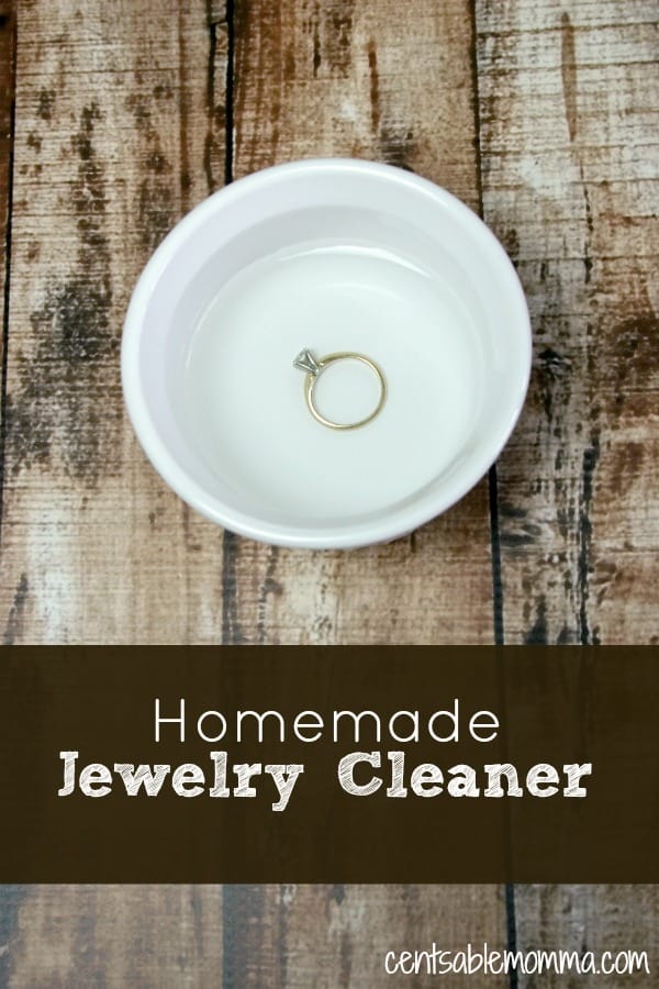 Make your own DIY Homemade Jewelry Cleaner with only 1 ingredient to get your diamond ring sparkling again.