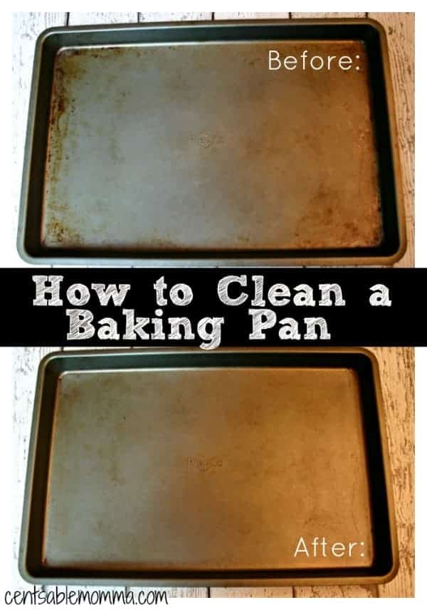 Learn how to clean and restore your cookie sheets or baking pans with baked on grease to looking almost like new with these pan cleaning hacks using a few natural ingredients like hydrogen peroxide that you probably already have!