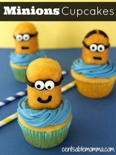 Easy-Minions-Cupcakes