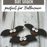 Mini Reese's Bat Snack made with Reese's, Oreos, and candy eyes.