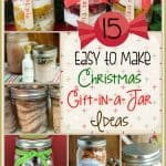 If you're looking for some great DIY gift ideas for teachers, neighbors, co-workers, etc, you'll want to check out these 15 great Easy to Make Gift-in-a-Jar ideas. They are perfect for a Christmas gift (or for any occasion, really).