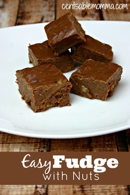 If you need a super quick and easy fudge recipe (that's still delicious), you can check out this fudge recipe that you can make with or without nuts. You can have it made in about 5 minutes from start to finish (other than waiting for your fudge to cool)!