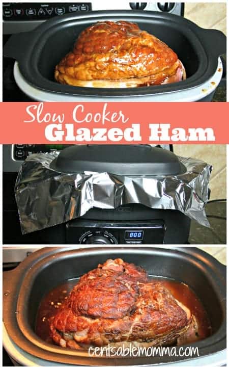 If you're short on prep time this Christmas, Easter, or New Year's and want a moist and delicious bone in ham, why not heat it in your crock pot? Find out how to cook a glazed precooked ham in the crock pot - so delicious! Includes a glaze recipe with brown sugar and pineapple juice.