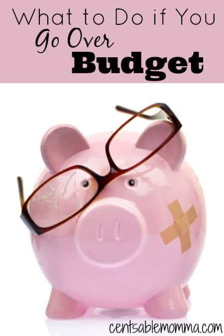 Have you ever gone over budget?  Most likely you have at some point!  Check out these tips on what to do if you go over budget (so you don't go into debt).