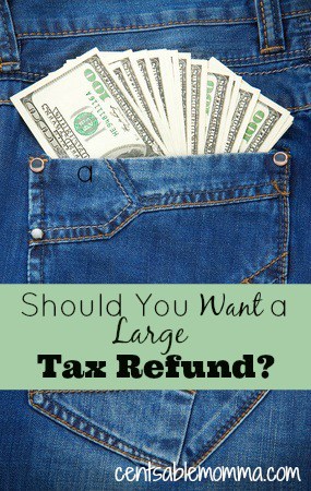 Everyone loves to have a large chunk of money to spend or save.  But, should you plan on getting a large tax refund every year?  Or should you do some tax planning for a lower refund?  Check out what I think.