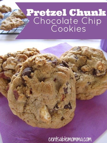 Are you looking for both a salty and sweet treat? Enjoy both with this Pretzel Chunk Chocolate Chip Cookies recipe.
