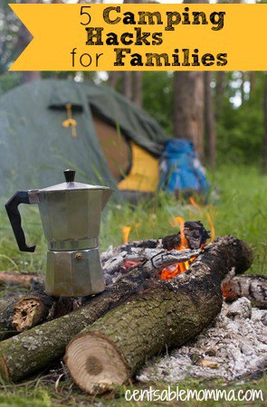 We love to go camping together as a family and with friends. It's a great, inexpensive vacation. Check out these 5 camping hacks that will help you have even more fun on your next camping trip.