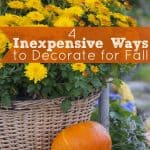 Fall is such a fun season to decorate. But, you don't have to spend a ton of money to have cute decorations. Check out these 4 inexpensive ways to decorate for fall.