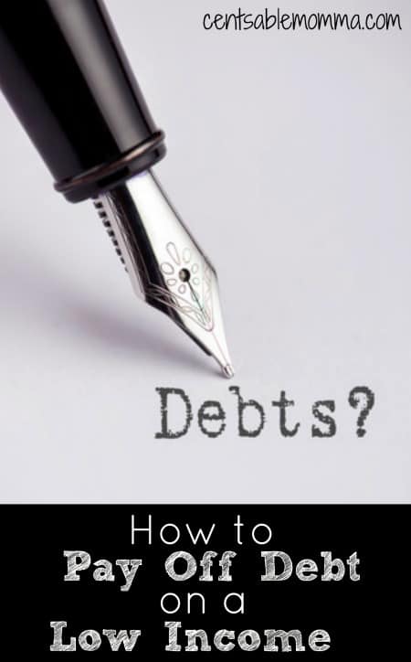 If you have a low income and also have debt, it may feel like it's impossible to ever live life without debt. But, you CAN pay it off with these 5 tips for how to pay off debt on a low income.