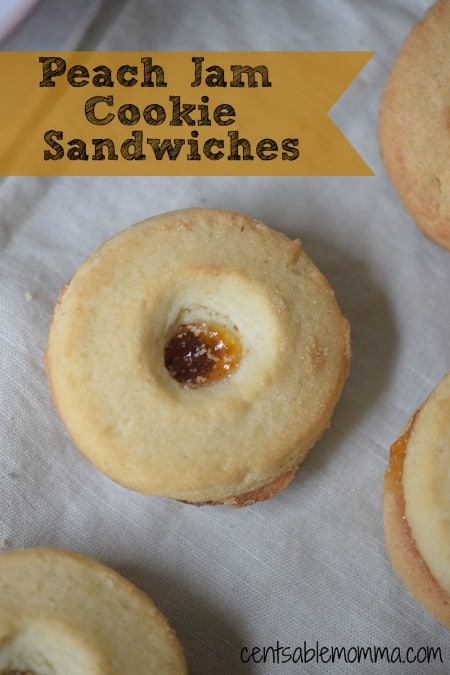 Create these fun Peach Jam Cookie Sandwiches for the holidays. They're perfect for a holiday party or a cookie exchange, and you can substitute nectarine or apricot jam in the recipe if you prefer.