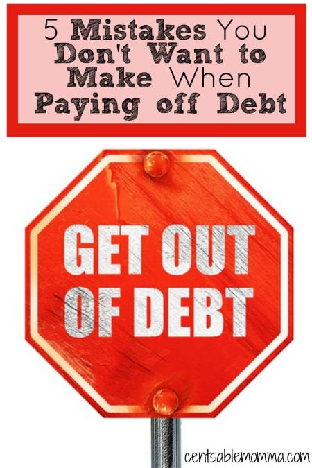 You've decided that you finally want to pay off your debt.  Great!  But be careful not to fall into these 5 mistakes when paying off debt.