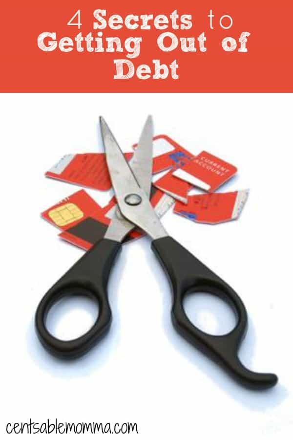 If you're desperate to get out of debt, try these 4 secrets to getting out of debt for some tips and tricks to help you gain peace with your finances.