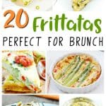 collage image of frittata recipes.