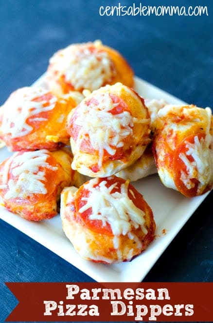 Enjoy these Parmesan Pizza Dippers as a snack or when you're watching sports with friends and family. They're made with canned biscuit dough, so they're super easy to make within minutes.