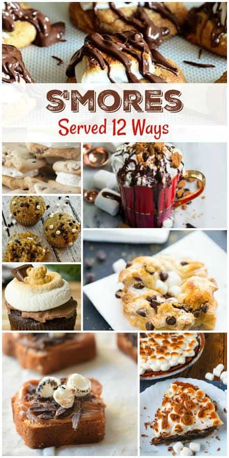 Do you love s'mores, but you don't always have a campfire handy to melt your marshmallows? Check out these S'mores recipes - done 12 different ways for some fun tributes to s'mores.