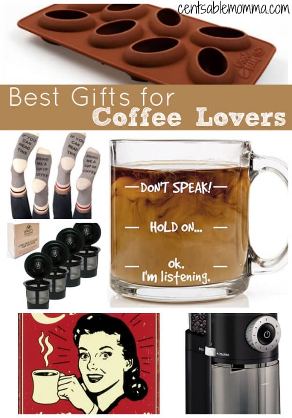 If you have someone on your gift list who can't function without their coffee in the morning, you'll love these gift giving ideas for the coffee lover, including the basics, some novelty items, cute mugs, and much more.