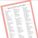 Lista de verificação de limpeza de primavera gratuita para impressão 1