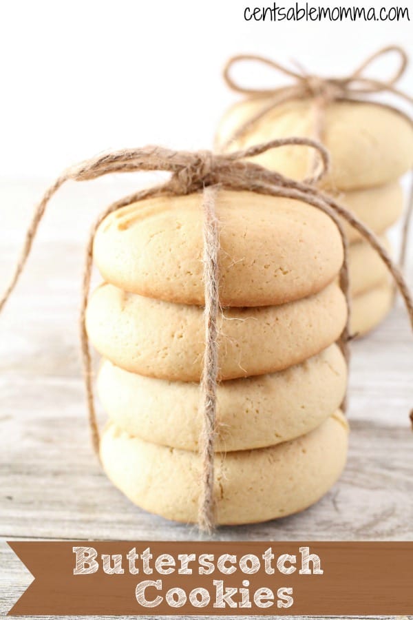 Create these fun and delicious Butterscotch Cookies from scratch. They're perfect as a treat or you can wrap them up and give them away as gifts. Yum!