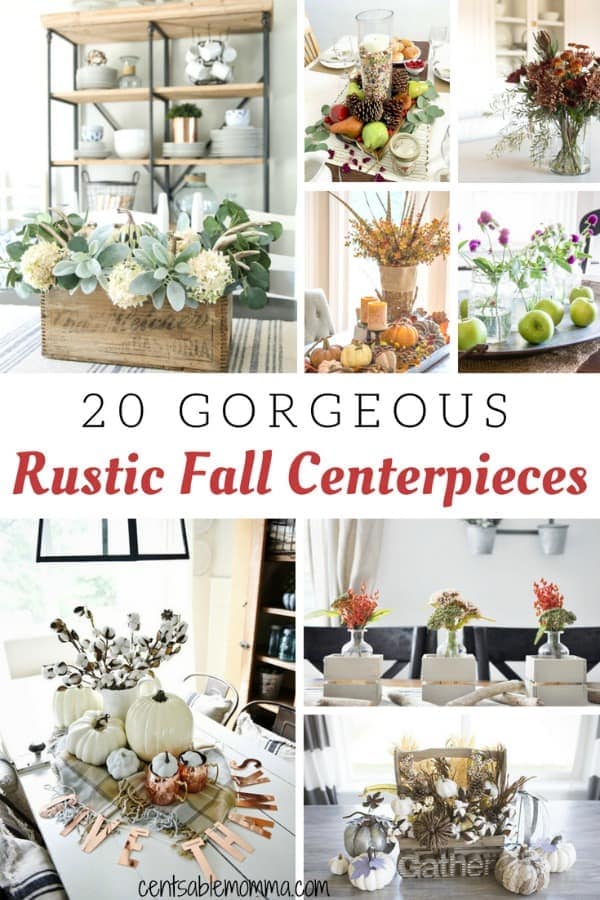 Create a gorgeous DIY rustic fall centerpiece for your table this fall with these 20 great ideas.