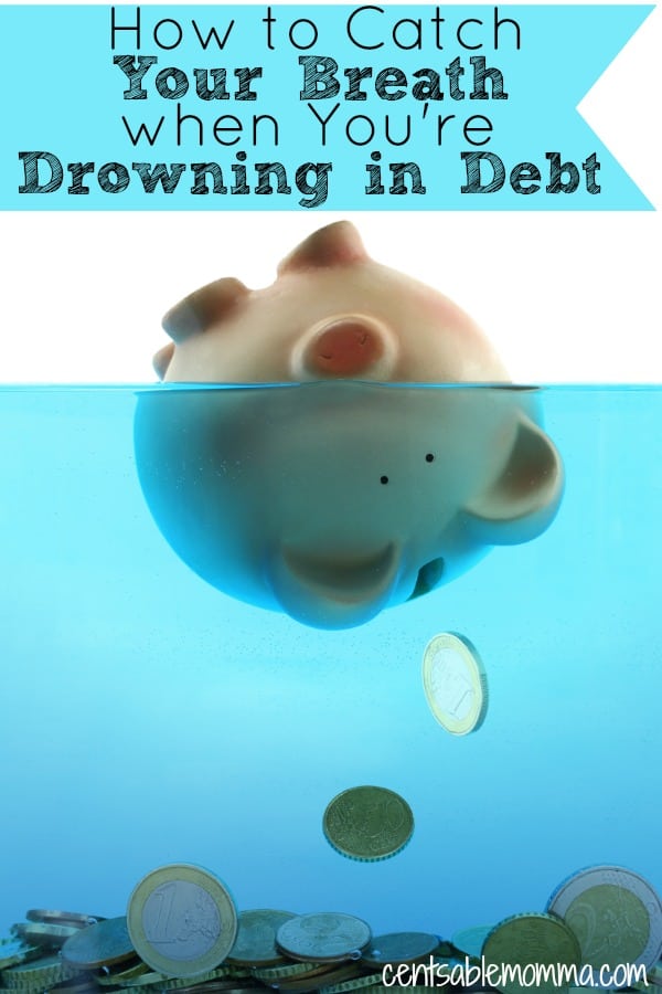 When you have so much debt you feel hopeless, it can be hard to think of anything else and get beyond how you're going to get out of this mess! Check out these 6 tips for how to catch your breath when you're drowning in debt to help you get started on the path to getting out of debt.