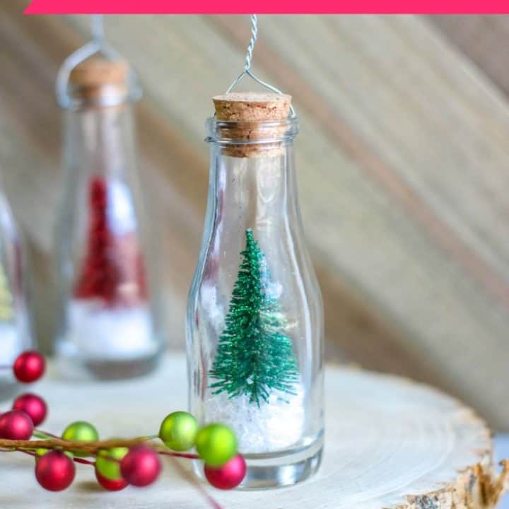 Christmas Tree in a Bottle DIY Ornament