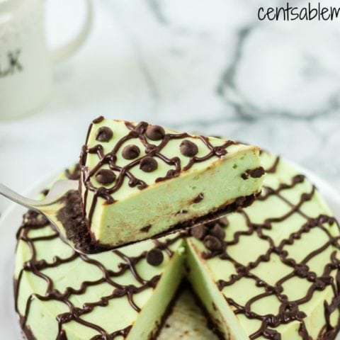 Instant Pot Mint Chocolate Chip Cheesecake with Chocolate Ganache Recipe