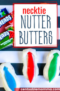Nutter Butters decorated with an Airhead necktie